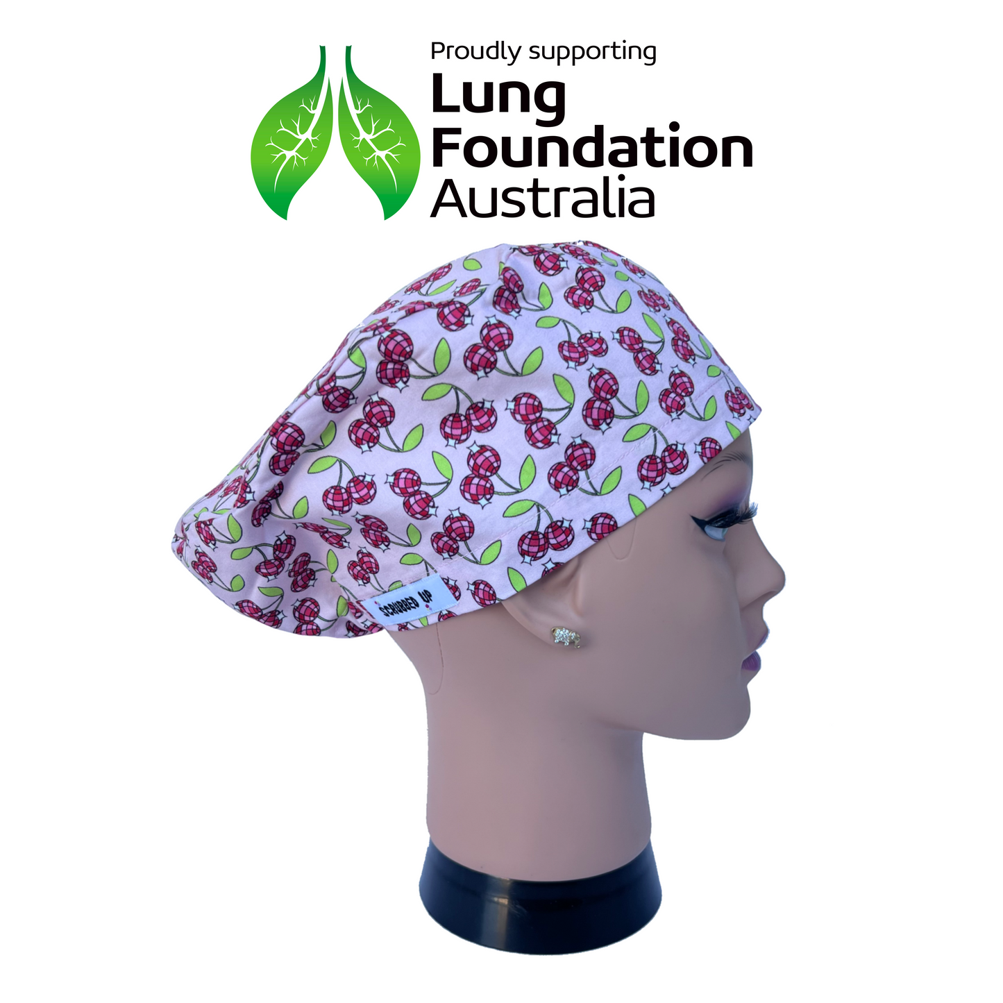 Disco Cherry Scrub Cap